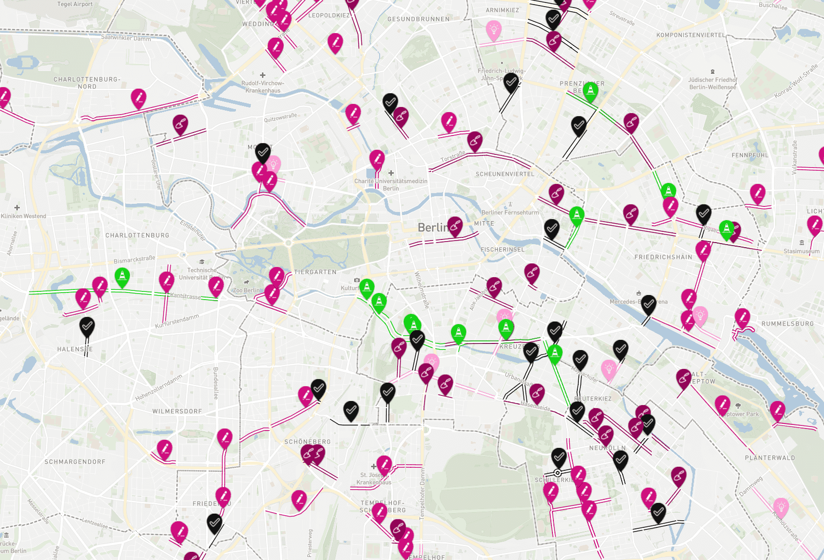 A web app Fix My Berlin shows ideas, work in progress, and planned for a whole city.